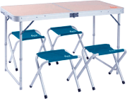 Стол складной Fiesta Convert +4 табурета (цвет синий) Стол складной Fiesta Convert +4 табурета (цвет синий)
