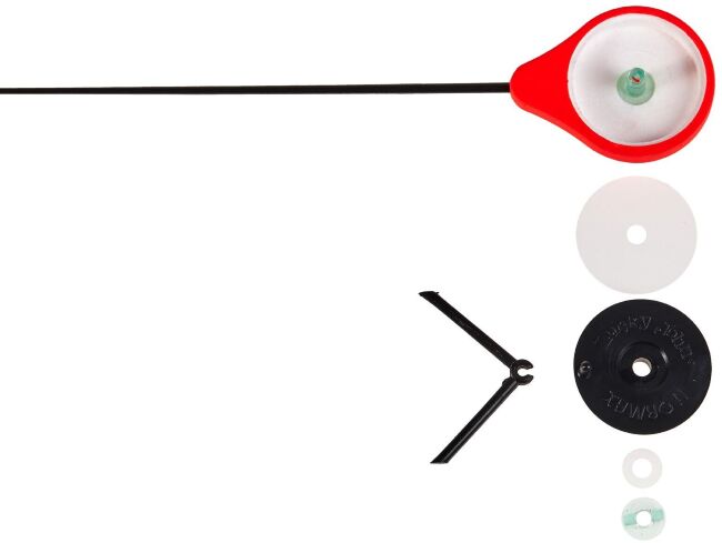 Удочка-балалайка зимняя Lucky John MORMAX 24см красная