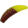 Силиконовая приманка COOL PLACE Maggot Stretch 1.6" Сыр #20 Коричневый/Желтый