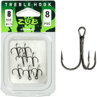 Крючок Тройник ZUB  401 # 8 (8 шт/уп) Крючок Тройник ZUB  401 # 8 (8 шт/уп)