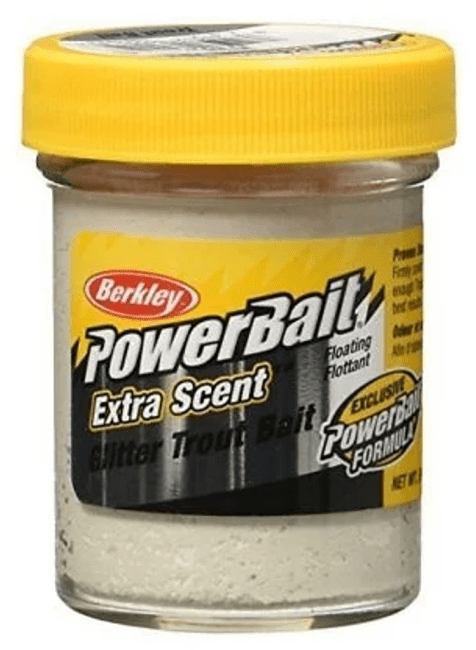 Паста форелевая Berkley Powerbait Extra Scent Glitter Trout Bait (50г) White 1004944