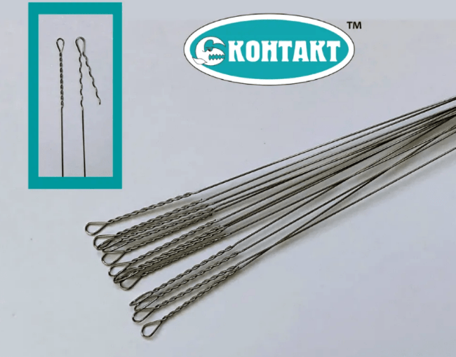 Поводок КОНТАКТ Струна №1 Ø0.3мм 15см 6.5кг 13шт/уп Поводок КОНТАКТ Струна №1 Ø0.3мм 15см 6.5кг 13шт/уп