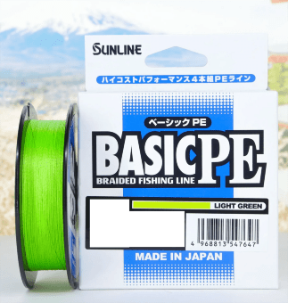 Плетёный шнур SUNLINE BASIC PEx4 150м #0.8 6.0кг светло-зеленый