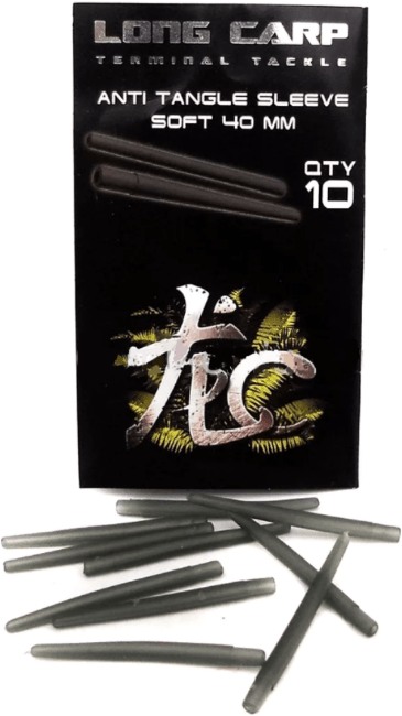 Хвостовик для быстросъёмного вертлюга LONG CARP Anti Tangle Sleeve Soft 40мм 10шт/уп (LC-804)