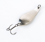 Блесна колеблющаяся РУССКАЯ РЫБАЛКА Атом М серебро рифленое 10гр