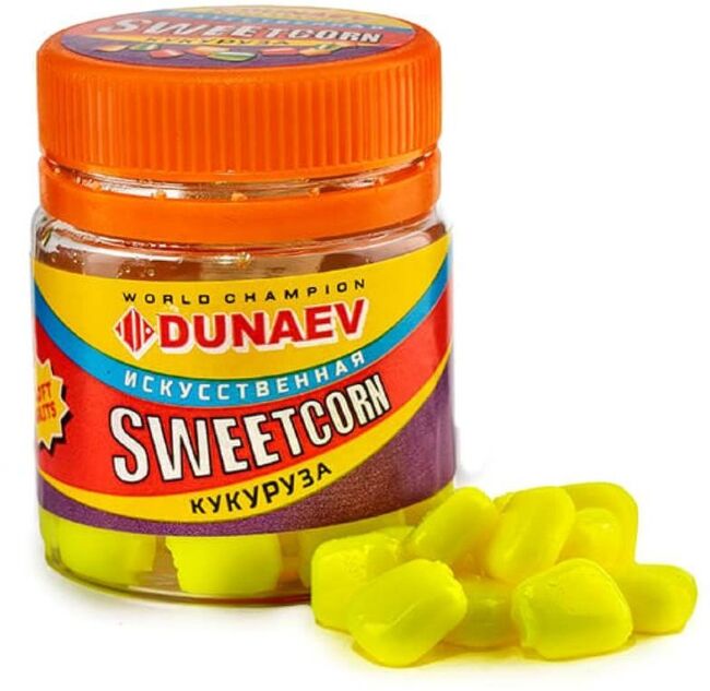 Искусственная насадка DUNAEV Кукуруза 10мм Желтая Натуральная Искусственная насадка DUNAEV Кукуруза 10мм Желтая Натуральная