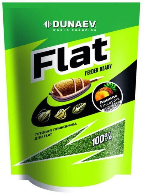 Прикормка DUNAEV Flat Feeder Ready Ананас 1 кг Прикормка DUNAEV Flat Feeder Ready Ананас 1 кг