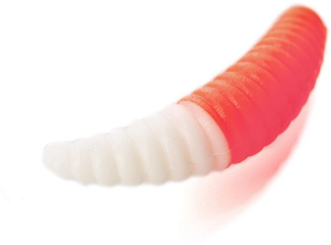 TFT Приманка силиконовая 38 мм. KUKA Цвет: K-18 Red Orange-Белый, Аромат: Сыр, 10шт.