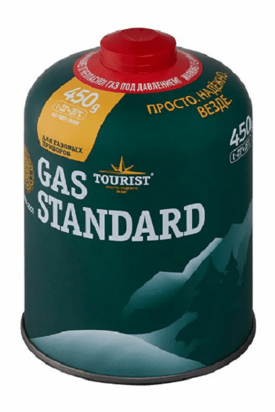Газ всесезонный TOURIST Standart клапан:резьбовой 450гр/990куб.см TBR-450 Газ всесезонный TOURIST Standart клапан:резьбовой 450гр/990куб.см TBR-450