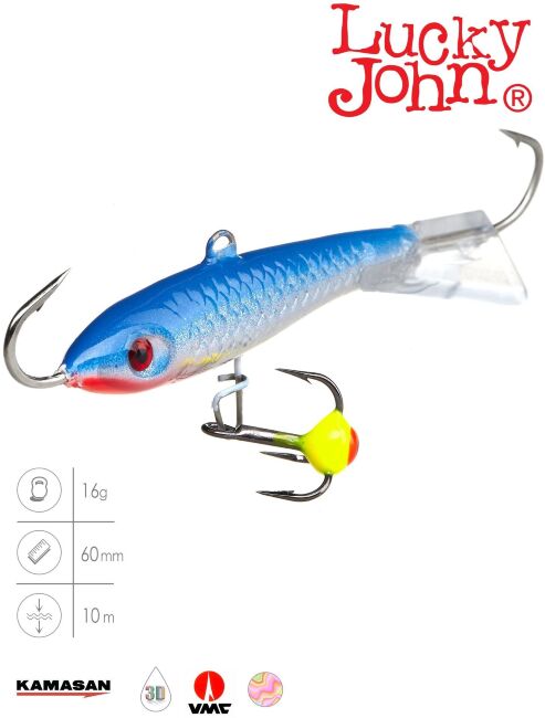 Балансир Lucky John CLASSIC 6 с тр. 60мм/15H блистер Балансир Lucky John CLASSIC 6 с тр. 60мм/15H блистер