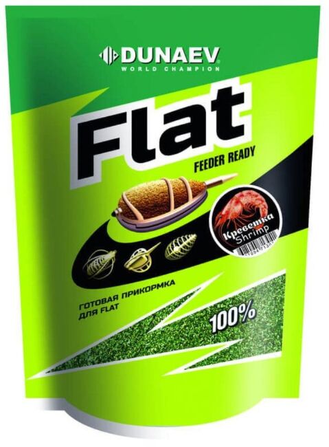 Прикормка DUNAEV Flat Feeder Ready Креветка 1 кг Прикормка DUNAEV Flat Feeder Ready Креветка 1 кг