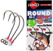 Джиг-головка вольфрам HIKO Round Magic крючок: MG-3 №6, 0.30гр, #Белый 3шт/уп Джиг-головка вольфрам HIKO Round Magic крючок: MG-3 №6, 0.30гр, #Белый 3шт/уп