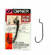 Крючок офсетный OWNER 5101-5/0 Offset Shank черный кован 5шт/уп Крючок офсетный OWNER 5101-5/0 Offset Shank черный кован 5шт/уп