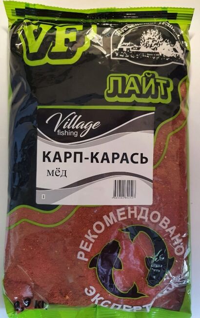 Прикормка VILLAGE FISHING Лайт Карп-Карась мёд 0,9кг