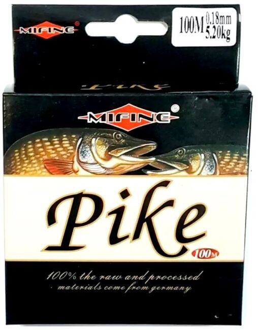 Леска монофил MIFINE  PIKE 100м 0.18мм 5.2кг прозрачная
