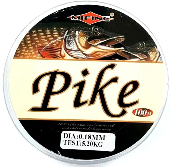 Леска монофил MIFINE  PIKE 100м 0.18мм 5.2кг прозрачная