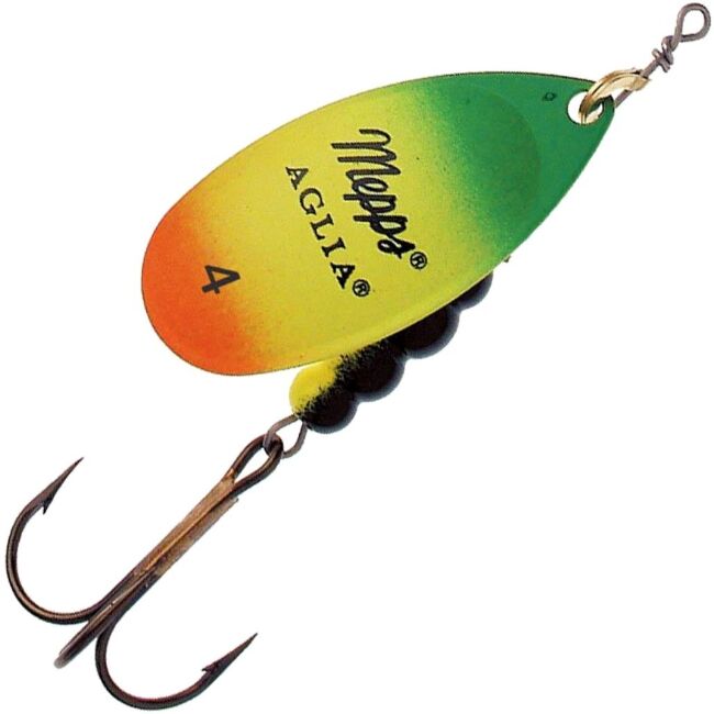 Блесна вращающаяся MEPPS Aglia Fluo Tiger №4 9гр