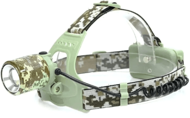 Фонарь налобный YYC-002M-2, 2 аккум.,2 зарядки, UV-свет