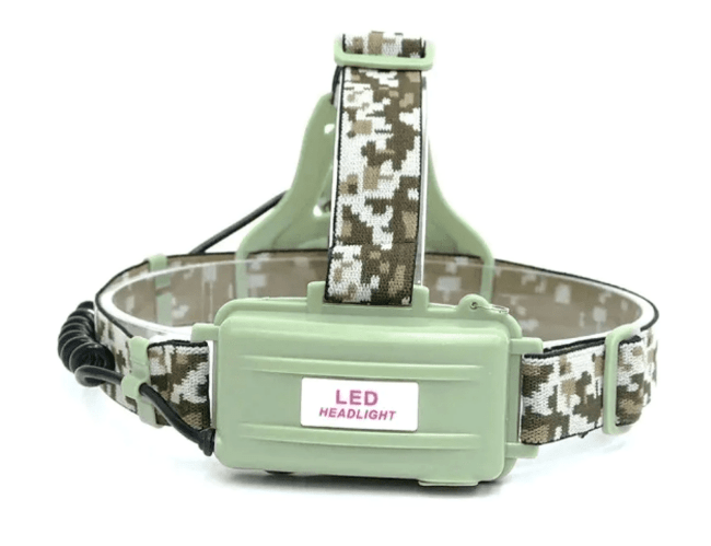 Фонарь налобный YYC-002M-2, 2 аккум.,2 зарядки, UV-свет