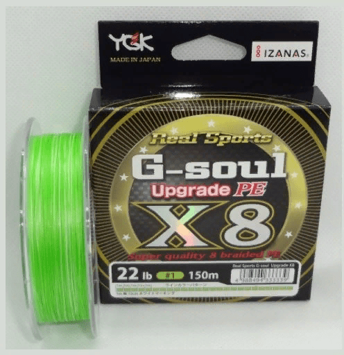 Плетёный шнур YGK G-soul Upgrade PE X8 150м #1.0/0.165мм 22lb/9.9кг флуор-желтый Плетёный шнур YGK G-soul Upgrade PE X8 150м #1.0/0.165мм 22lb/9.9кг флуор-желтый