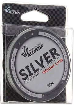 Леска монофил ALLVEGA Silver 50м 0,25мм 6,28кг серебристая Леска монофил ALLVEGA Silver 50м 0,25мм 6,28кг серебристая