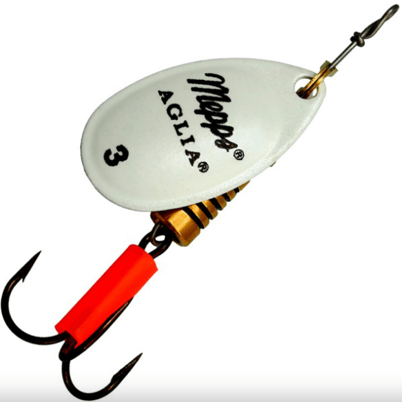 Блесна вращающаяся MEPPS Aglia Fluo Blanc №3 6,5гр