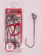 Джиг-головка BARBARIAN кр. 12/0 18гр. уп.5шт. Джиг-головка BARBARIAN кр. 12/0 18гр. уп.5шт.
