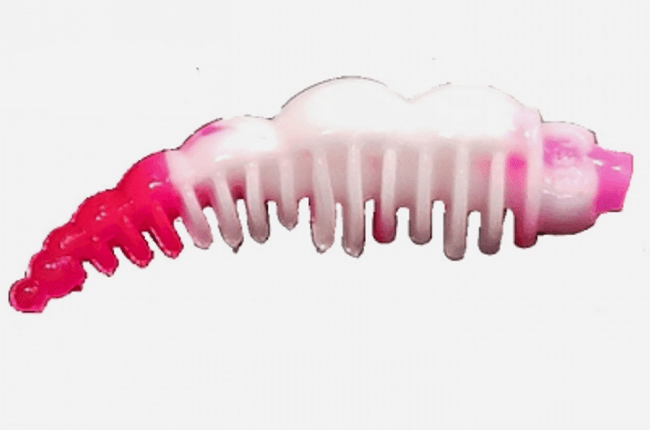 Силикон приманка BORODA BAITS Larva DC SS 35мм 1.0гр Белый/Ярко-роз Сыр 12шт/уп