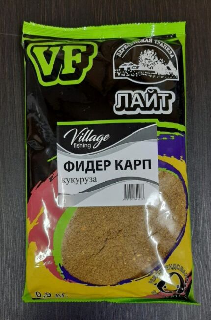 Прикормка VILLAGE FISHING Лайт Фидер Карп кукуруза 0,9кг Прикормка VILLAGE FISHING Лайт Фидер Карп кукуруза 0,9кг