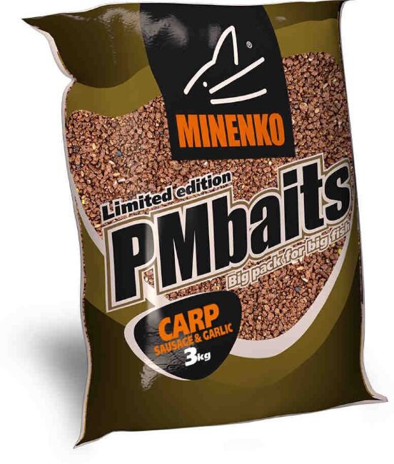 Прикормка MINENKO PM Baits Carp Sausage&Garlic (чесночная сосиска) 3кг