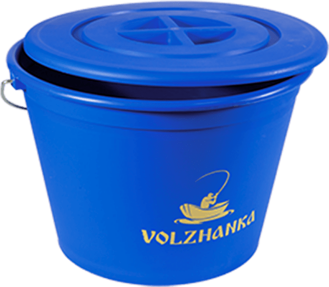 Ведро "Волжанка" пластиковое с крышкой и тазиком 25л