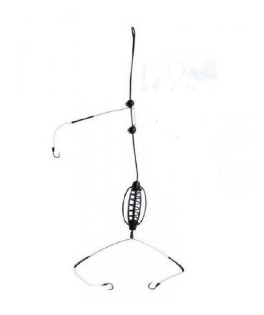 Универсальный карповый монтаж 3 крючка кормушка: арбуз/груша 25гр