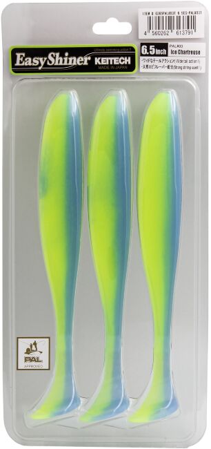 Виброхвост KEITECH Easy Shiner 6.5" PAL#03 Ice Chartreuse 16.5см 23.4гр 3шт/уп Виброхвост KEITECH Easy Shiner 6.5" PAL#03 Ice Chartreuse 16.5см 23.4гр 3шт/уп