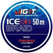 Плетёный шнур JIG IT x TOKURYO Ice Braid X8 Blue 50м #2.0/0.20мм 33lb/15кг