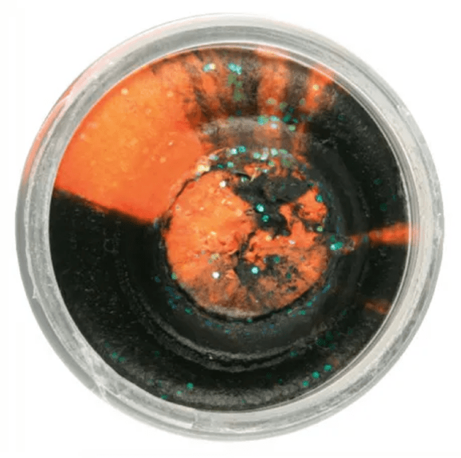 Паста форелевая Berkley Powerbait Extra Scent Glitter Trout Bait (50г) Black Orange 1004930