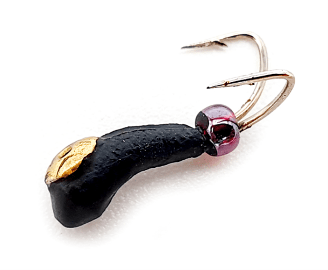 Мормышка вольфрам WORMIX Коза перевертыш с золотой коронкой 0,3 гр.Ø2.0мм