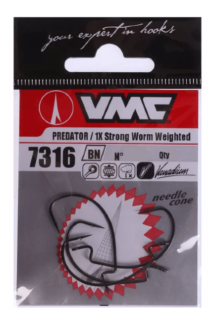 Крючок офсетный VMC 7316 BN №1 кованый 10шт/уп