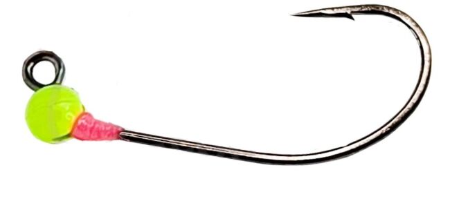 Джиг-головка вольфрам HIKO Round Magic крючок: MG-3 №6, 0.30гр, #Зеленый 3шт/уп