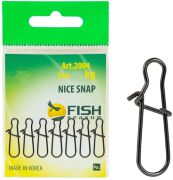 Застежка FISH SEASON Nice Snap №1 18кг 8шт/уп 2004-1F
