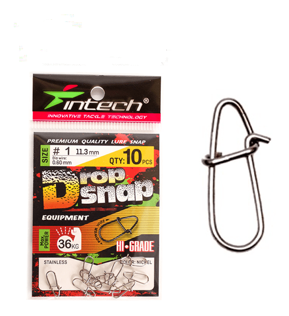 Застежка INTECH Drop Snap #1 36кг 10шт/уп
