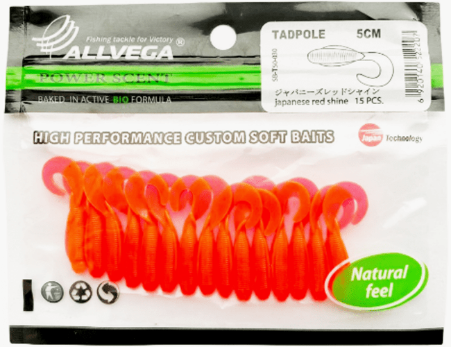 Твистер ALLVEGA Tadpole 5см 0.56гр 15шт/уп #030 japanese red shine Твистер ALLVEGA Tadpole 5см 0.56гр 15шт/уп #030 japanese red shine