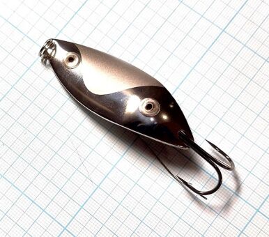 Блесна колеблющаяся Нижегородская блесна Крокодил 17гр #серебро (незацепляйка)