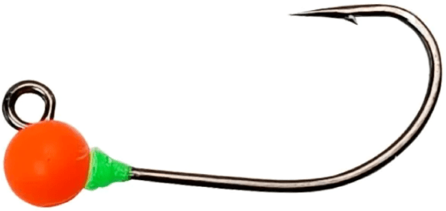 Джиг-головка вольфрам HIKO Round Magic крючок: MG-3 №8, 0.30гр, #Оранжевый 3шт/уп
