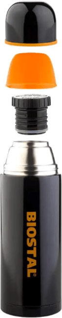 Термос BIOSTAL Спорт с узкой горловиной, 2 чашки Черный 0.5л NBP-500C Термос BIOSTAL Спорт с узкой горловиной, 2 чашки Черный 0.5л NBP-500C