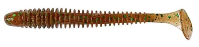 Виброхвост KEITECH Swing Impact 4" EA#02 Peach Green FLK 10см 4.75гр 8шт/уп