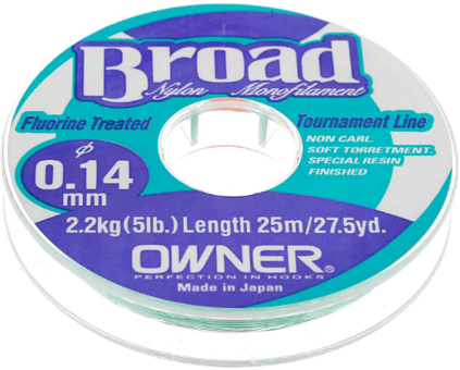 Леска монофил OWNER Broad 25м 0.14мм 2.2кг Леска монофил OWNER Broad 25м 0.14мм 2.2кг