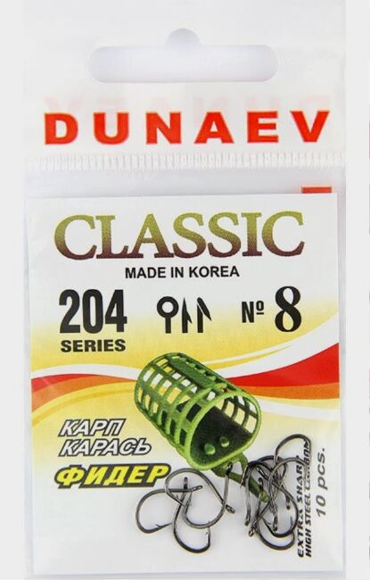 Крючок DUNAEV Classic 204 #8 10шт/уп Крючок DUNAEV Classic 204 #8 10шт/уп