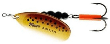 Блесна вращающаяся MEPPS Aglia Fluo Brown №5 13гр