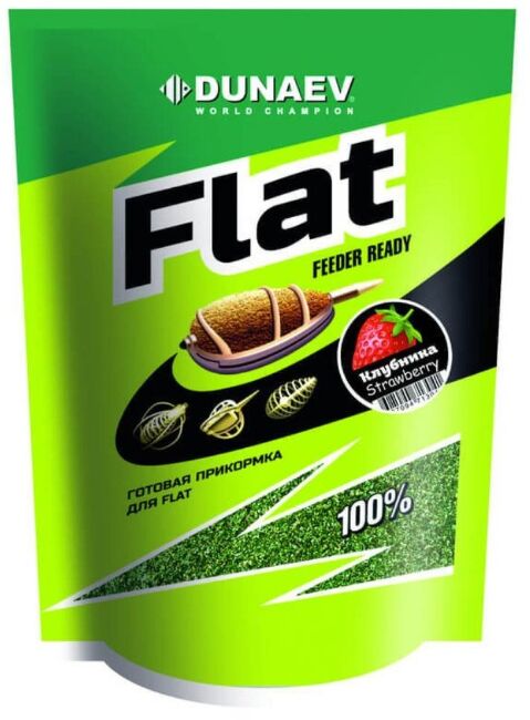 Прикормка DUNAEV Flat Feeder Ready Клубника 1 кг