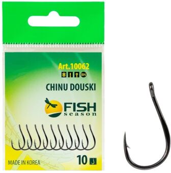 Крючок FISH SEASON Chinu Dousoki-Ring №0.8 колечко черный 10шт/уп 10062-008F Крючок FISH SEASON Chinu Dousoki-Ring №0.8 колечко черный 10шт/уп 10062-008F
